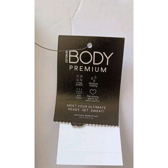 Cotton On Body Sports Bra Sz Small Ultimate Zip Front Organic Blue Leopard New - Picture 5 of 7